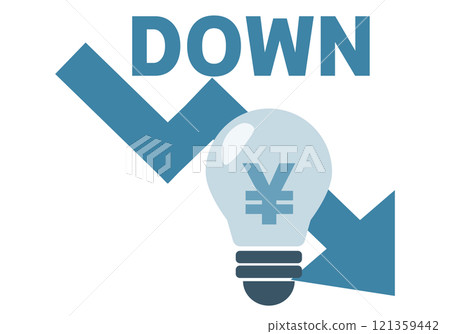 Light bulb illustration for lower electricity bills Light bulb illustration for lower electricity bills 121359442