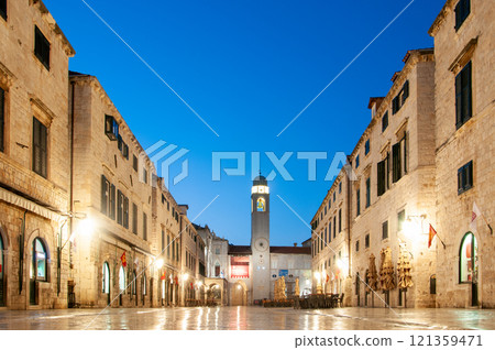 克羅埃西亞杜布羅夫尼克美麗的城市景觀 克羅埃西亞杜布羅夫尼克美麗的城市景觀 121359471