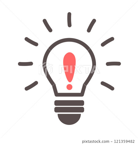 帶有閃爍圖像的燈泡插圖 帶有閃爍圖像的燈泡插圖 121359482