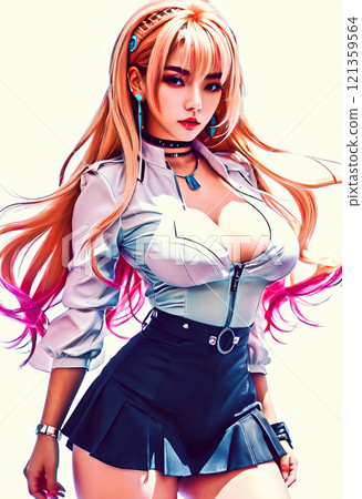 穿著性感服裝的 Cosplayer 活動服裝表演 [AI 生成圖像] 121359564