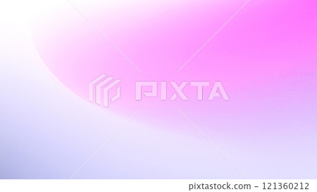 Soft Gradient Flow. A dynamic wave of bright pink blending seamlessly into light lavender and white tones, creating a smooth and abstract design. 121360212