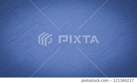 A close-up of a textured blue surface, featuring diagonal grooves and a rough, tactile appearance that adds depth and visual interest. 121360217