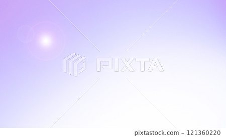 Ethereal Glow. A gentle gradient of violet blending into white, accented by a soft radiant lens flare. 121360220