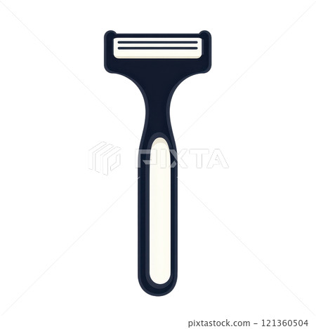 Minimalist Razor Icon with Silhouette and Thin Lines 121360504