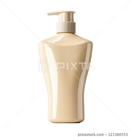 3D Shampoo Bottle Icon with Cap and Minimalist Design 3D Shampoo Bottle Icon with Cap and Minimalist Design 121360553