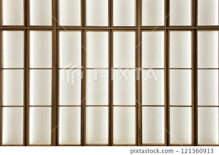 Glass Wall Background in Japanese Style. 121360913