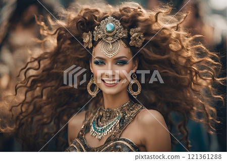 Future Trends: AI creates images of beautiful women with Western hair and makeup styles (horizontal photo) Future Trends: AI creates images of beautiful women with Western hair and makeup styles (horizontal photo) 121361288