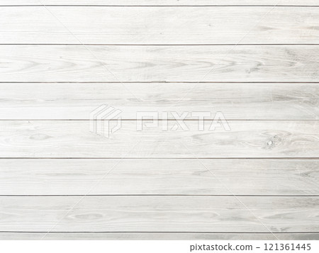 Background image of white-gray boards with wood grain arranged horizontally Background image of white-gray boards with wood grain arranged horizontally 121361445