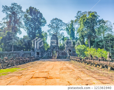Preah Khan Wat temple in Angkor, Cambodia 121361940
