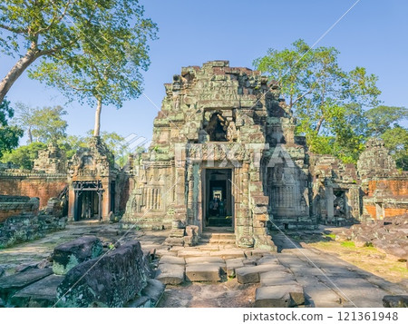 Preah Khan Wat temple in Angkor, Cambodia 121361948