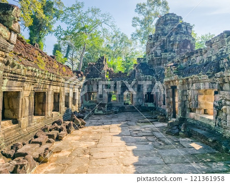 Preah Khan Wat temple in Angkor, Cambodia 121361958