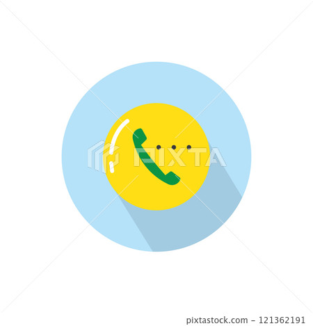 Telephone icon flat design 121362191