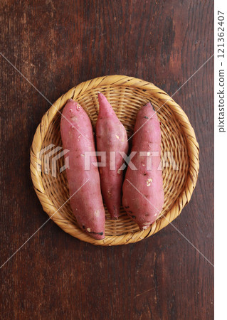 Sweet potatoes in a colander Sweet potatoes in a colander 121362407
