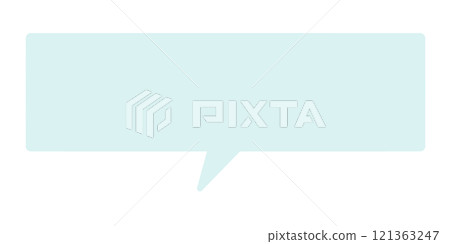 Simple horizontal speech bubble 5 (light blue, no line drawing) 121363247