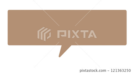 Simple horizontal speech bubble 5 (brown, no line drawing) 121363250