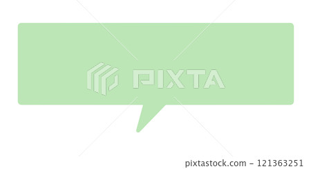 Simple horizontal speech bubble 5 (green, no line drawing) 121363251