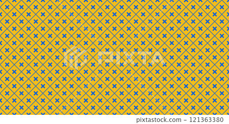 Minimalist abstract background. Simple vector modern print with crosses. Outline seamless pattern with geometric figures. Digital paper, textile print 121363380