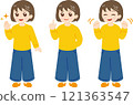Set illustration of a cute woman 121363547