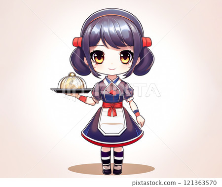 赤壁人物女僕少女形像素材服務員 赤壁人物女僕少女形像素材服務員 121363570
