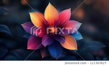 Fantastic blue and purple gradation flowers Fantastic blue and purple gradation flowers 121363627