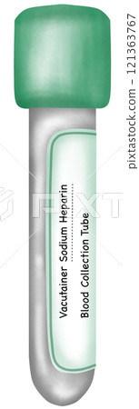 sodium heparin vacutainer blood collection tube 121363767