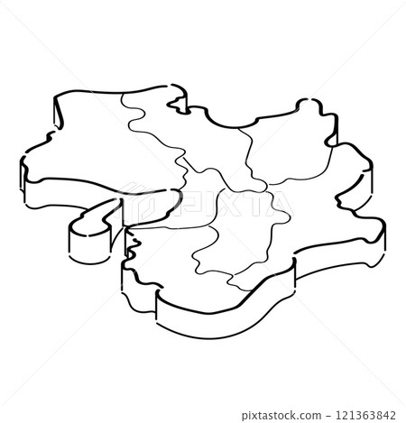 Kinki region_isometric illustration_02 Kinki region_isometric illustration_02 121363842