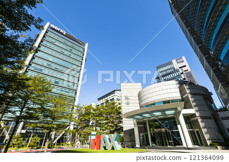 Building view of Neihu Technology Park in Taipei, Taiwan. It's the first metropolitan technology park in Taiwan. 121364099