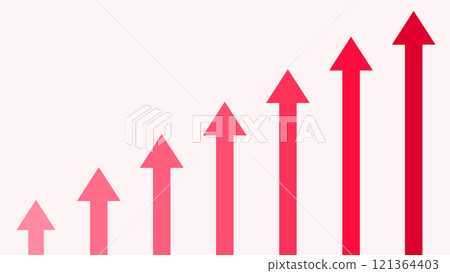 Rising arrow bar graph 16:9 121364403