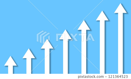 Rising arrow bar graph 16:9 Rising arrow bar graph 16:9 121364523
