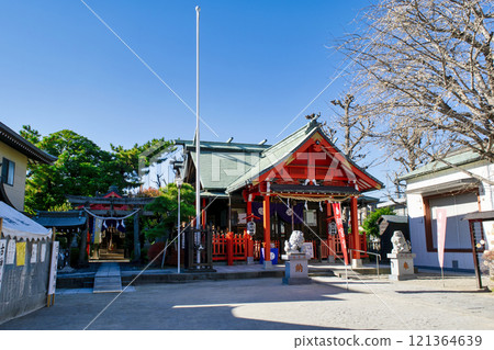 東京都葛飾區葛飾冰川神社參拜殿與八王子神社 121364639