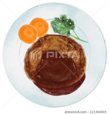 Hamburger painted in watercolor Hamburger painted in watercolor 121364803