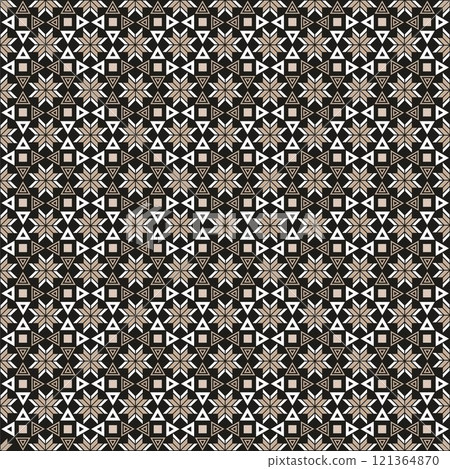 Javanese batik cloth texture vector element  design template 121364870