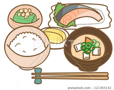Enjoy Japanese cuisine and a salted salmon set meal Enjoy Japanese cuisine and a salted salmon set meal 121365142