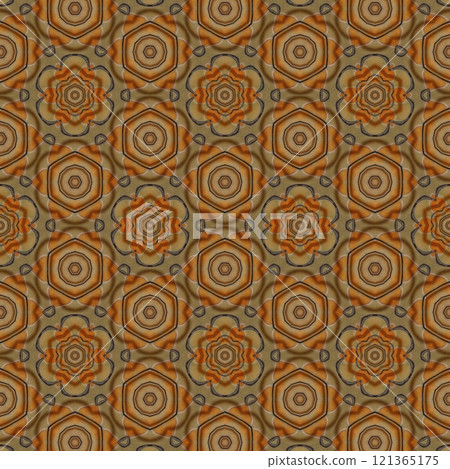 Luxury tiles design with mixed Spanish, Italian, Portuguese, Mexican, arabesque motifs. Innovation of Modern porcelain and ceramic flooring pattern design for unique interior and exterior decoration 121365175