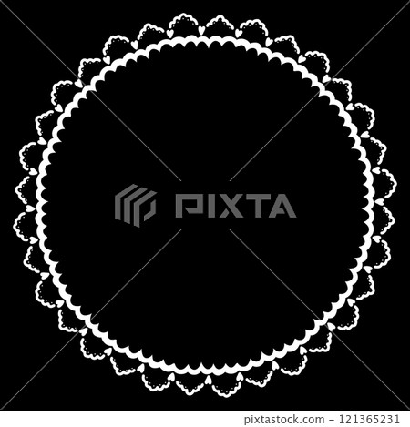 White elegant small heart round lace 121365231