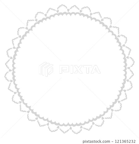 Gray elegant small heart round lace 121365232