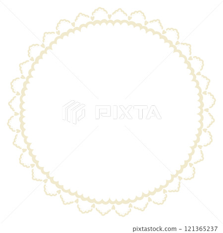 Pale yellow elegant small heart round lace Pale yellow elegant small heart round lace 121365237