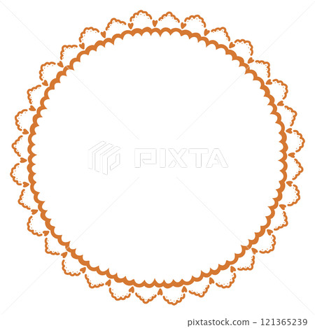 Orange elegant small heart round lace Orange elegant small heart round lace 121365239