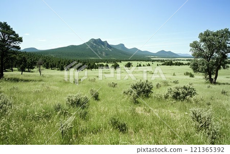 草原上的山 草原上的山 121365392