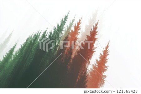 針葉樹的抽象插圖 121365425