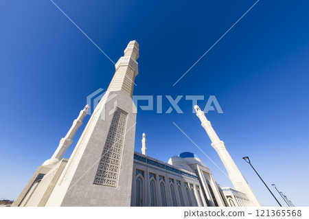 Kazakhstan Astana, Central Asia's largest mosque [Grand Mosque] exterior / Astana, KZ 121365568