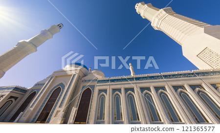 Kazakhstan Astana, Central Asia's largest mosque [Grand Mosque] exterior / Astana, KZ 121365577