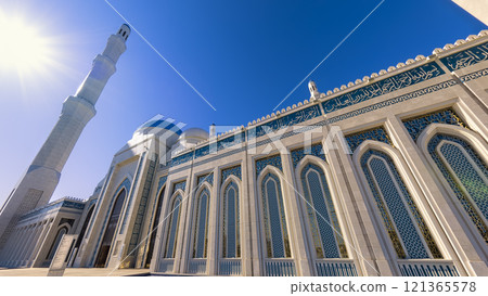 Kazakhstan Astana, Central Asia's largest mosque [Grand Mosque] exterior / Astana, KZ 121365578