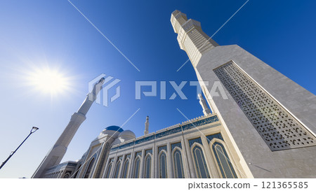 Kazakhstan Astana, Central Asia's largest mosque [Grand Mosque] exterior / Astana, KZ 121365585