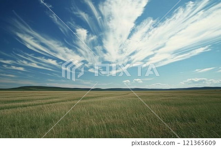 風景與草地 121365609