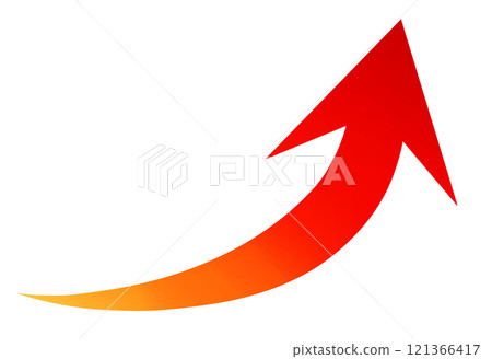 Arrow icon rising 121366417