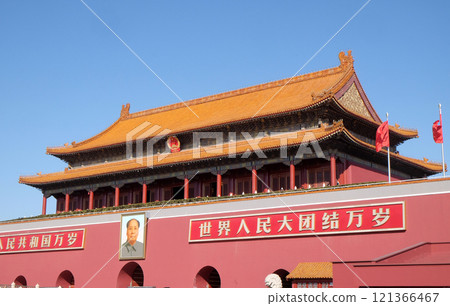 Gate of Heavenly Peace at famous Tiananmen square in Beijing 121366467