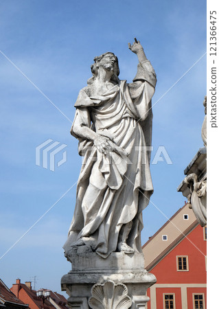 Saint James statue, Plague column at Main Square of the city of Maribor in Slovenia Saint James statue, Plague column at Main Square of the city of Maribor in Slovenia 121366475