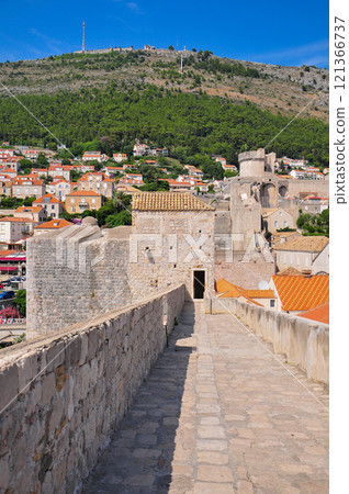 Beautiful view of Dubrovnik from the city walls Beautiful view of Dubrovnik from the city walls 121366737