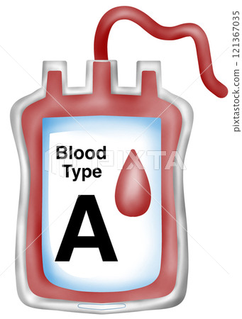 Blood bag of type A blood 121367035
